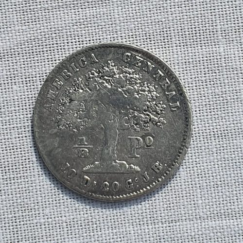 Moneda de la República de Costa Rica, Plata, 1/8 Peso, 1855 