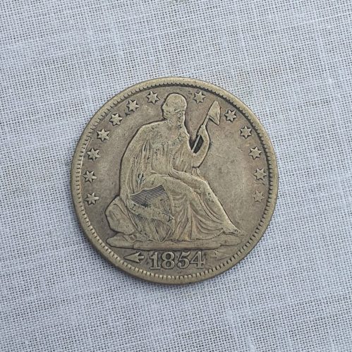 Moneda de los Estados Unidos de América, Plata, medio Dólar, 1854